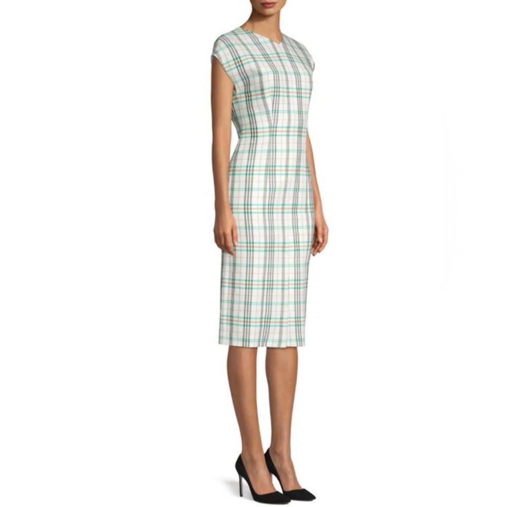 Hugo Boss Daela Plaid Sheath Dress